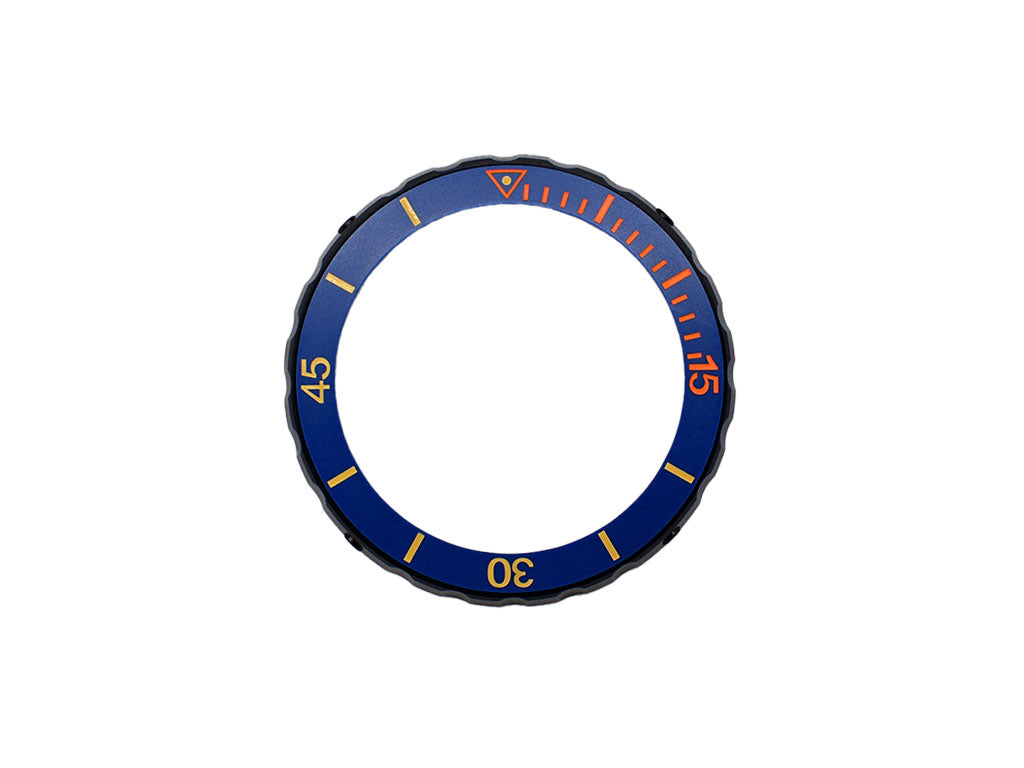 Maya Mk III Blue with Orange Marking Ceramic Bezel