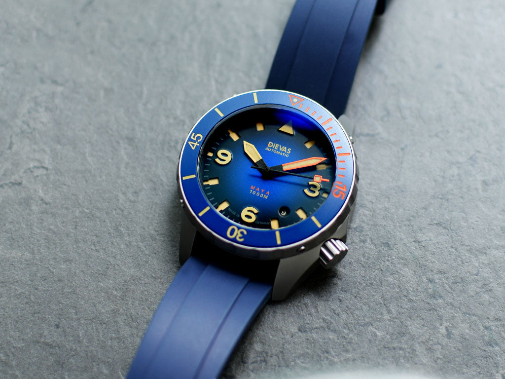 Maya MK III Blue on Rubber