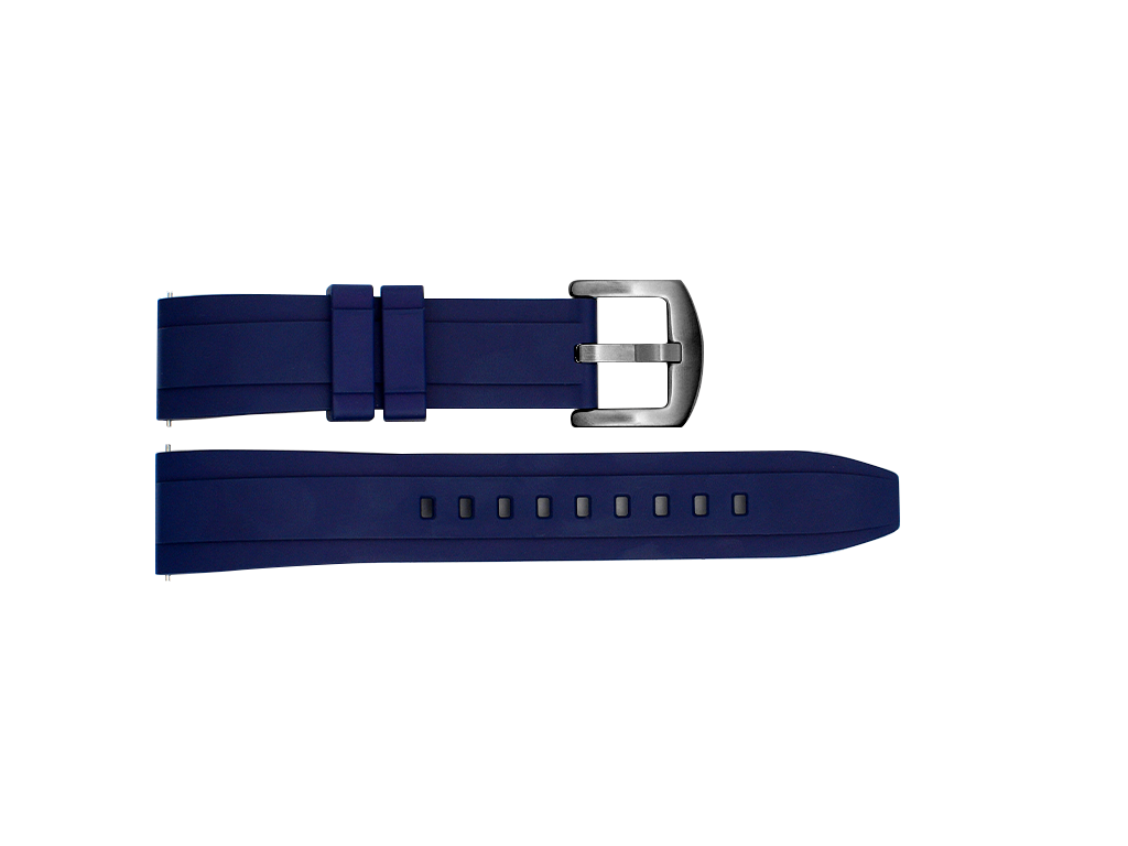Blue Curved FKM Rubber Strap