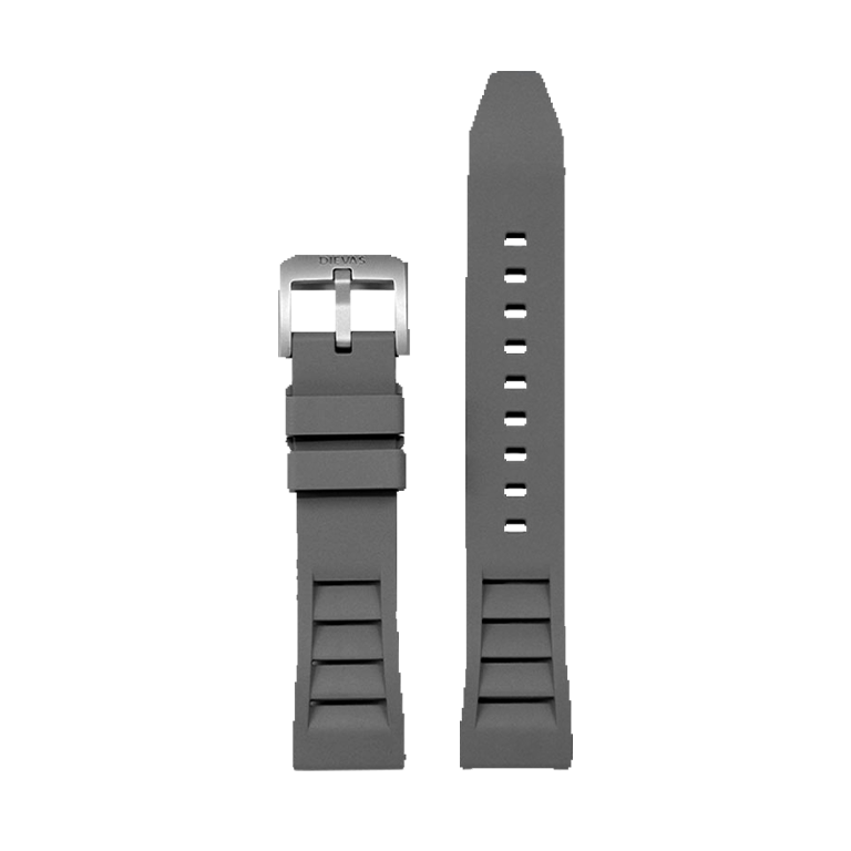 Grey FKM Rubber Strap